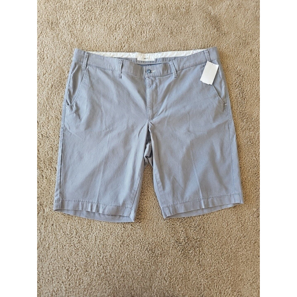 BRAX Mens Belleville Bermuda Shorts Blue Diamond Weave 40